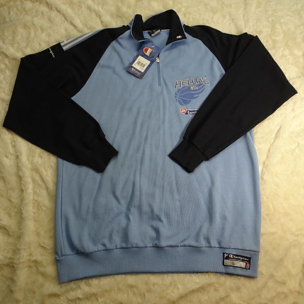 NWT Hellas Quarter Zip  Blue Pullover 3XL NEW